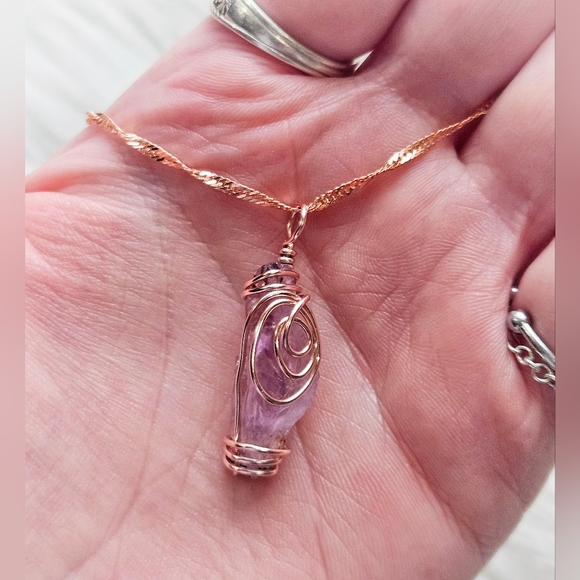Handcrafted Amethyst Necklace - Picture 4 of 5